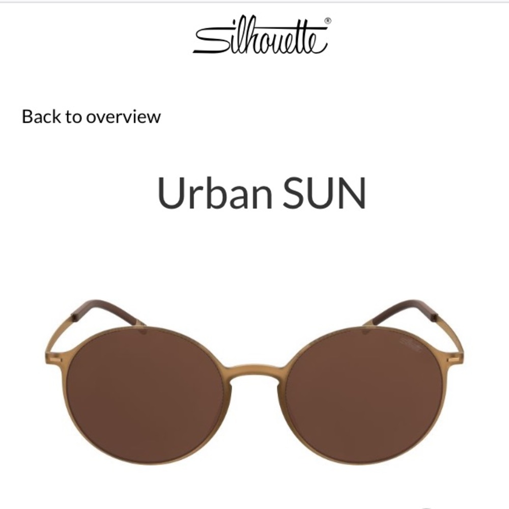 Silhouette minimalist round sunglasses